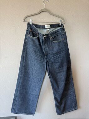 Agolde Women's Dark Wash Wide Leg Jeans